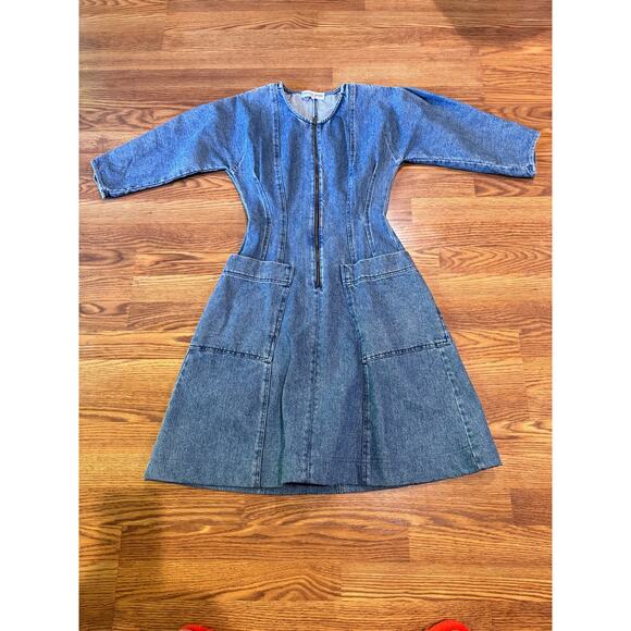 APIECE APART Fernwood Denim A-line Dress size 2 / US XS - Picture 11 of 12